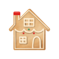 gingerbread house water color hand drawn illustration png