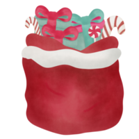 bolso de regalos mano dibujado agua color ilustración png
