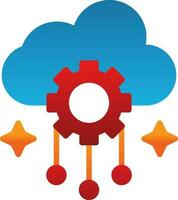 Cloud intelligence Vector Icon Design