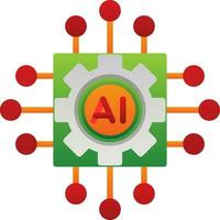 Artificial intelligence Vector Icon Design