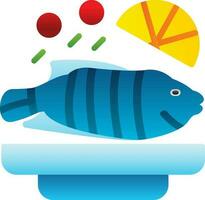 Steamed fish Vector Icon Design