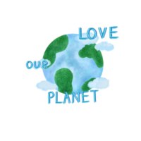 Love our planet Save the earth,Eco friendly handdrawn drawing illustration png