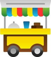 Food cart Vector Icon Design