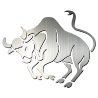 métal taureau logo png