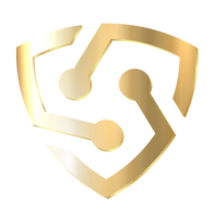 gyllene skydda logotyp png