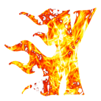 lettera K fuoco effetti png