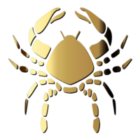 d'or Crabe logo png