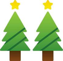 diseño de icono de vector de árbol de navidad