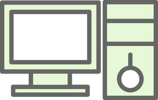 Desktop computer Vector Icon Design