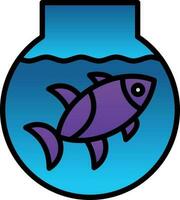 Fish bowl Vector Icon Design