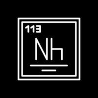 nihonium vector icono diseño
