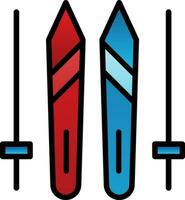 Ski sticks Vector Icon Design