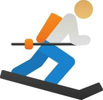 Skiing Vector Icon Design