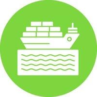 Cargo ship Vector Icon Design