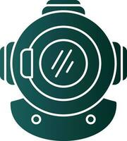 Diving helmet Vector Icon Design