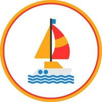 Sailboat Vector Icon Design