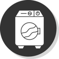 Washing machine Vector Icon Design