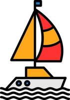 Sailboat Vector Icon Design