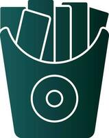 Fried potatoes Vector Icon Design