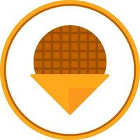 Stroopwafel Vector Icon Design