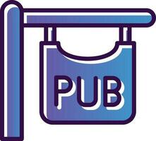 pub firmar vector icono diseño