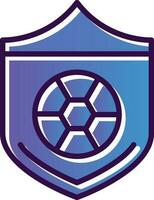 Soccer ball on a shield Vector Icon Design