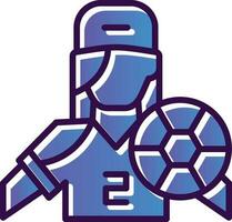 diseño de icono de vector de jugador de fútbol