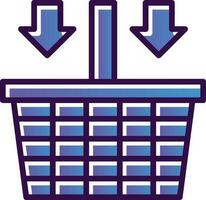 diseño de icono de vector de cesta de compras