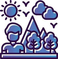 Hiking Vector Icon Design