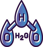 H2O vector icono diseño