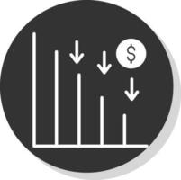 Line chart Vector Icon Design