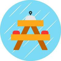 Picnic table Vector Icon Design