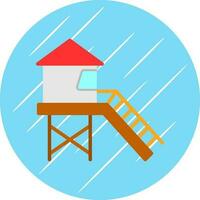 Lifeguard tower Vector Icon Design