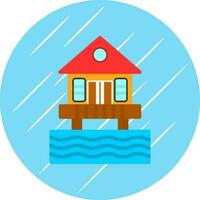 Beach hut Vector Icon Design