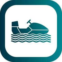 Snowmobile Vector Icon Design