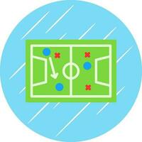 fútbol táctica bosquejo vector icono diseño