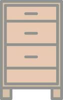 Chest of drawers Vector Icon Design