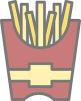 patatas fritas vector icono diseño