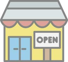 Opening shop Vector Icon Design