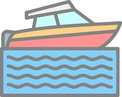 Speed boat Vector Icon Design