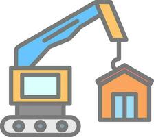 Construction site Vector Icon Design