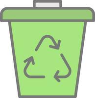 Waste bin Vector Icon Design