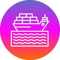 Cargo ship Vector Icon Design