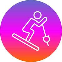 Skiing Vector Icon Design