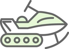 Snowmobile Vector Icon Design