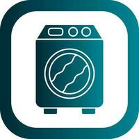 Washing machine Vector Icon Design