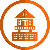 Beach hut Vector Icon Design