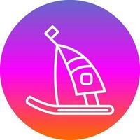 diseño de icono de vector de windsurf