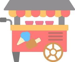 Ice cream cart Vector Icon Design