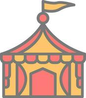 Circus tent Vector Icon Design